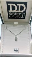 Collana Davite & Delucchi Donna CLASSIC LINE in Oro bianco Diamante 0.27 Ct CLN012122 - CLN012122